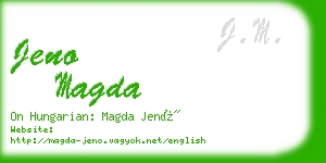 jeno magda business card